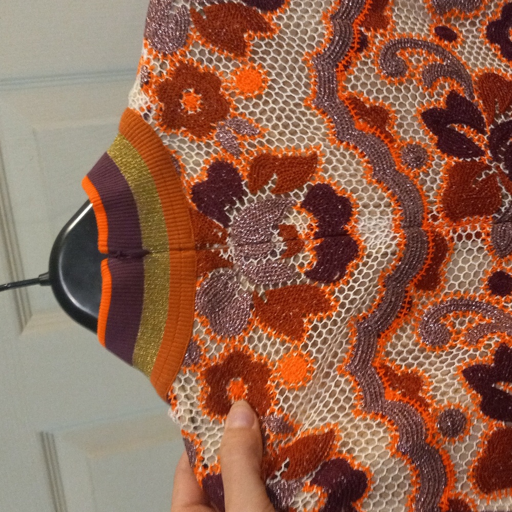 New Burberry Edna Floral Sleeveless Dress Orange and Purple Accents, Size M - Picture 8 of 10
